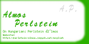 almos perlstein business card